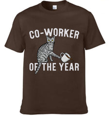 "Co - Worker Of The Year" Daily Life Of Having A Cat - Cat Pattern Unisex Clothes - OLESA