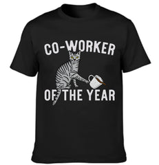 "Co - Worker Of The Year" Daily Life Of Having A Cat - Cat Pattern Unisex Clothes - OLESA