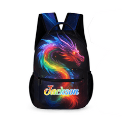 Colorful Dragon Customized Backpack - Fantasy Design - Personalized Name - OLESA