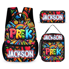 Colorful graffiti Backpack - Personalized School Backpack with Name - School Season Gift - OLESA