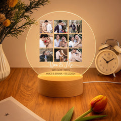 Couple Photo Customized Night Light - Personalized Photos and Name – Gift for Couples - OLESA