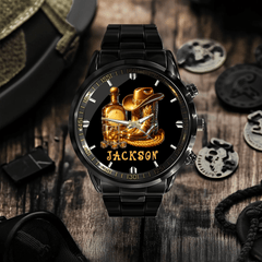 Cowboy Boots Hat | Whisky Watch - Personalized Name - OLESA