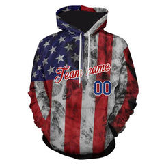 Custom American Flag Hoodie - Personalized USA Pride Team Pullover - Gift for Men Women Teens - OLESA