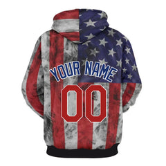 Custom American Flag Hoodie - Personalized USA Pride Team Pullover - Gift for Men Women Teens - OLESA