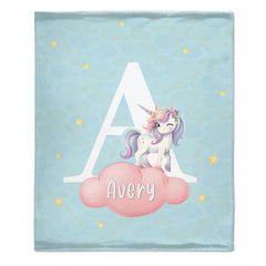 Custom Animal Letter Blanket – Personalized Name Alphabet Throw Blanket – Gift for Kids - OLESA