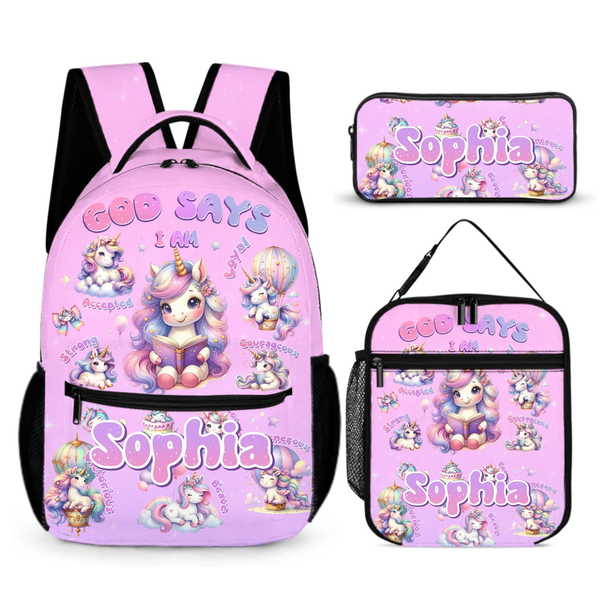 Custom Backpack with Childlike Style - Personalized Name - Start The School Season - OLESA