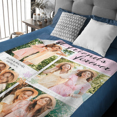 Custom Best Friend Photo Blanket – Personalized Friendship Picture Throw – Gift for Besties - OLESA