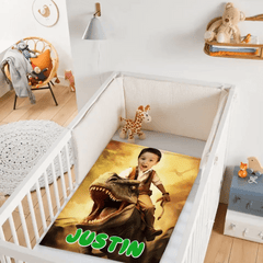Custom Blankets PersonalizedPaw Boy Ride Dinosaur Blankets - OLESA