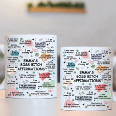 Custom B*tch Themed Fun Mug - Personalized Title and Name Mug in Cute Matching Colors - A Gift For Friend,BFF,Colleagues - OLESA
