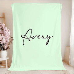 Custom Bunny Alphabet Blanket - Personalized Rabbit Initial Name Throw - Gift for Kids & Girls - OLESA
