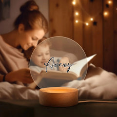 Custom Bunny Carrot Initial Night Light - Personalized Easter LED Lamp with Name - Gift for Kids - OLESA