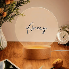 Custom Bunny Carrot Initial Night Light - Personalized Easter LED Lamp with Name - Gift for Kids - OLESA