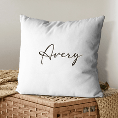 Custom Bunny Carrot Initial Pillow - Personalized Easter Bunny Name Cushion - Gift for Kids - OLESA