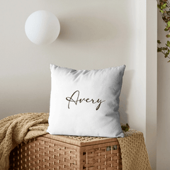 Custom Bunny Carrot Initial Pillow - Personalized Easter Bunny Name Cushion - Gift for Kids - OLESA