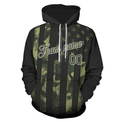 Custom Camo American Flag Hoodie - Personalized Military USA Team Sweatshirt - Gift for Men Women Teens - OLESA