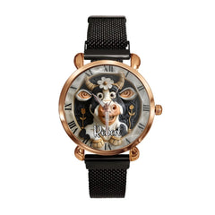 Custom Cow Watch – Personalized Name Engraving & Themed Dial Gift - OLESA