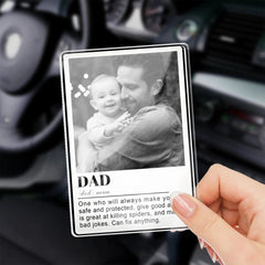 Custom Dad Photo Car Visor Clip - Personalized Photo Acrylic Car Visor Clip - OLESA