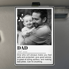Custom Dad Photo Car Visor Clip - Personalized Photo Acrylic Car Visor Clip - OLESA