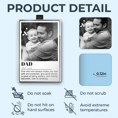 Custom Dad Photo Car Visor Clip - Personalized Photo Acrylic Car Visor Clip - OLESA