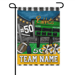 Custom Football Garden Flag with Name & Jersey Number – Personalized Game Day Yard Banner for Players & Fans - OLESA