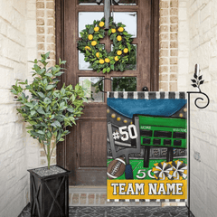 Custom Football Garden Flag with Name & Jersey Number – Personalized Game Day Yard Banner for Players & Fans - OLESA
