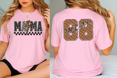 Custom Football Mama, Custom Kids Name & Jersey Number Game Day Football t-shirt - OLESA