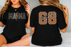Custom Football Mama, Custom Kids Name & Jersey Number Game Day Football t-shirt - OLESA