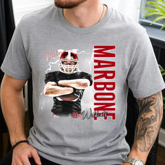 Custom Football Player Clothing– Personalized Sports Jersey Tee with Name & Number – Gift for Men, Teens & Fans - OLESA