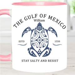 Custom Gulf of Mexico Printed Mugs - Personalised Name Gulf of Mexico Themed Printed Trendy Mugs - A Gift For Family,Friend,BFF - OLESA