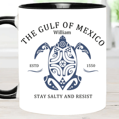 Custom Gulf of Mexico Printed Mugs - Personalised Name Gulf of Mexico Themed Printed Trendy Mugs - A Gift For Family,Friend,BFF - OLESA