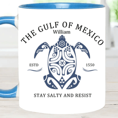 Custom Gulf of Mexico Printed Mugs - Personalised Name Gulf of Mexico Themed Printed Trendy Mugs - A Gift For Family,Friend,BFF - OLESA