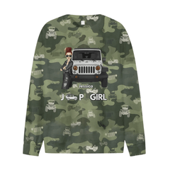 Custom Jeep Enthusiast Cartoon Character Design Camouflage Clothing - Jeep Lovers Gifts - OLESA