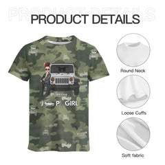 Custom Jeep Enthusiast Cartoon Character Design Camouflage Clothing - Jeep Lovers Gifts - OLESA