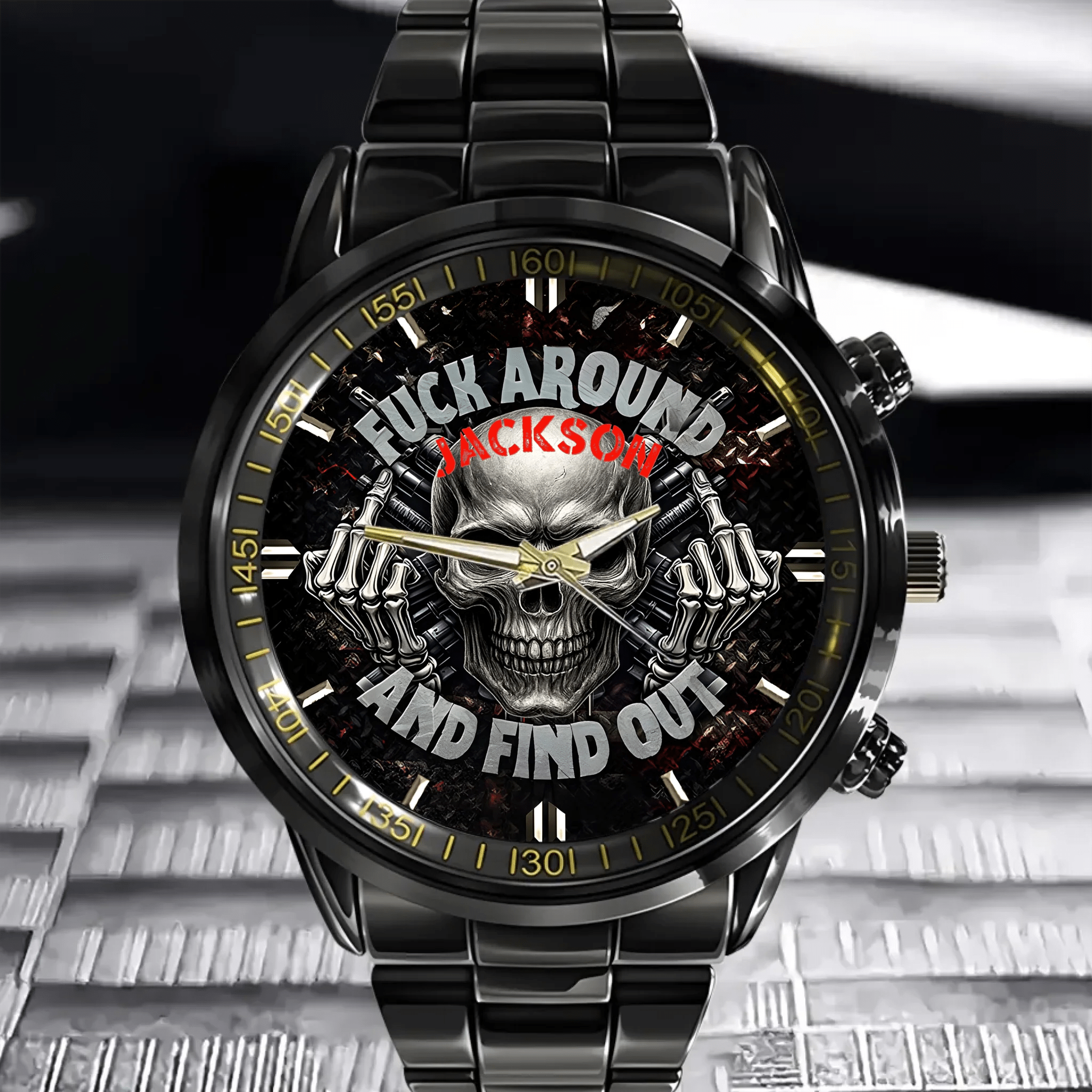 Custom Name Skull Watch - A Badass Gift to Unleash Their Edge - OLESA
