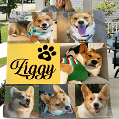 Custom Pet Blanket with Name & Photo – Perfect Dog Lover Gift - OLESA
