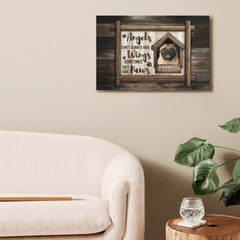 Custom Pet Memorial Wall Art - Personalized Decorative Painting of Pet's Photo,Name and Year - Gifts for Pet Lovers,Pet Owners - OLESA