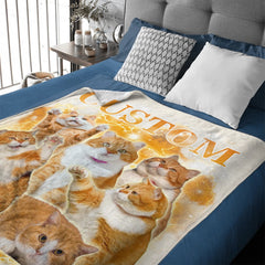 Custom Pet Photo Blanket, Personalized Photo And Title - Gifts For Pet Lovers - OLESA