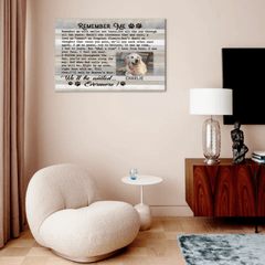 Custom Pet Photo Canvas Prints - personalized Text and Title for Pet Owners - OLESA