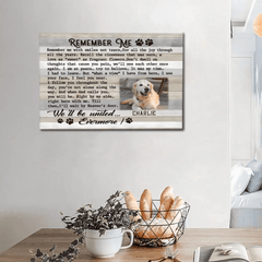 Custom Pet Photo Canvas Prints - personalized Text and Title for Pet Owners - OLESA
