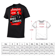Custom Photo Art Color Congrats 2025 Graduation Personalized T-Shirt - OLESA