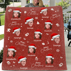 Custom Photo Joy Of Christmas Is Family - Family Personalized Custom Blanket - Christmas Gift For Family Members - OLESA