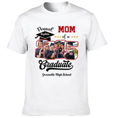 Custom Photo Proud Family Of A Class Of 2025 Graduate Senior - Personalized Graduation T-Shirt - OLESA