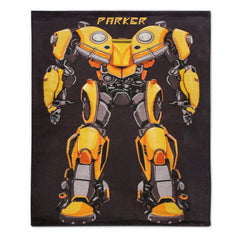 Custom Robot Blanket - Personalized Transformer Style Throw - Gift for Kids Boys Girls - OLESA