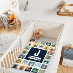 Custom Star Wars Alphabet Blanket - Personalized Cartoon Character Name Blanket - Gift for Kids - OLESA