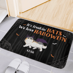 Custom We Love Halloween Mat - Personalized Decorative Doormat - Gift For Pet Lovers, Halloween Gift - OLESA