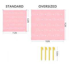 Customised Cartoon Pattern Beach Mat - Cute Blankets with Personalised Names, Patterns and Colours - OLESA
