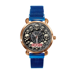 Customised Skull Watch - Personalised Name Skull Pattern Trendy Watch - A Gift For Family,Friend,Brother,Sister - OLESA