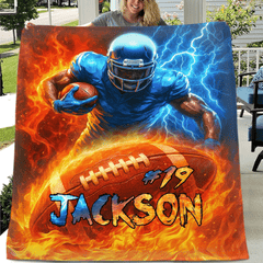 Customizable Athlete Blanket - Personalized Name - Ball Games - OLESA