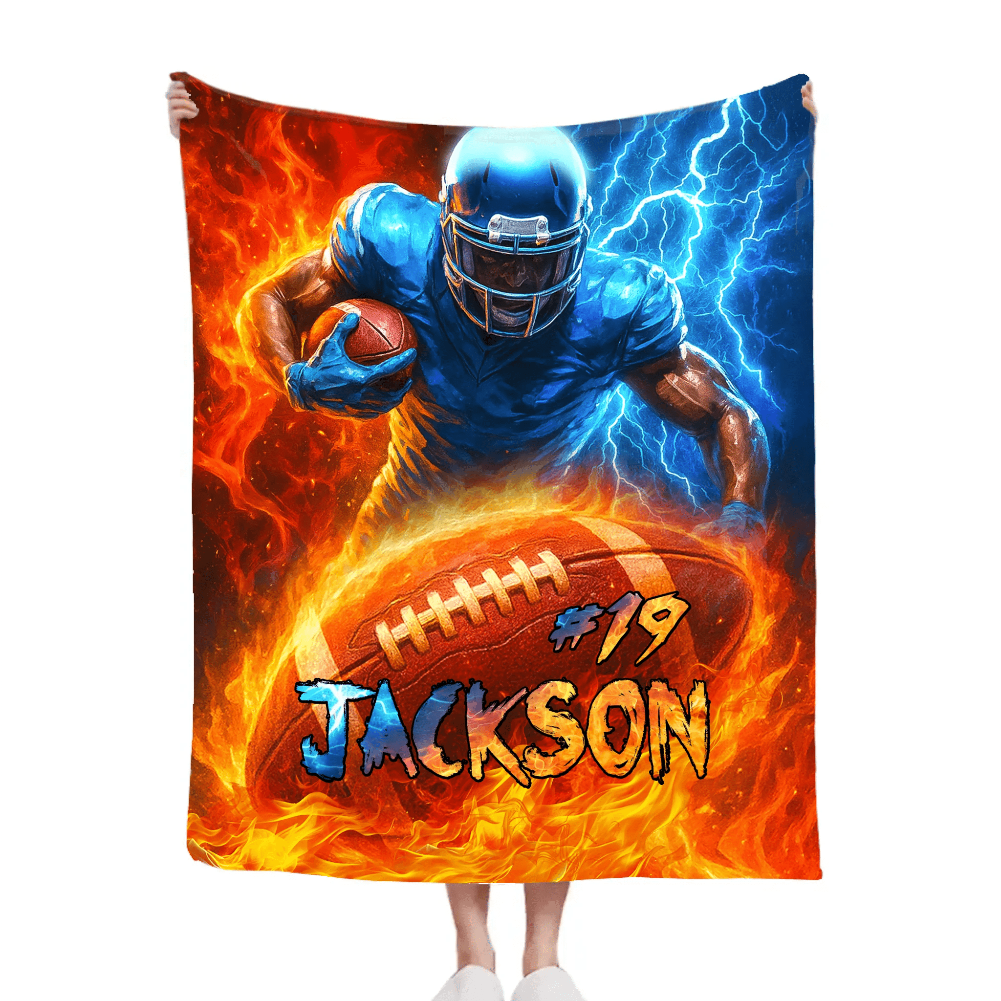 Customizable Athlete Blanket - Personalized Name - Ball Games - OLESA