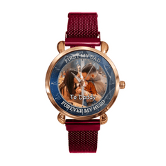 Customizable Photo Dial Decoration - Personalized Nickname - Father's Watch Gift - OLESA